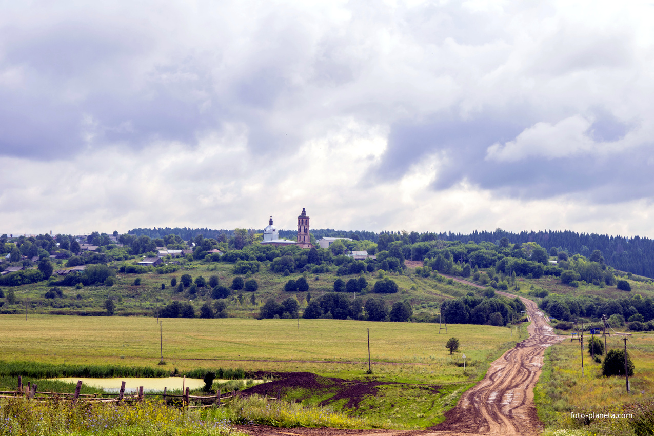 Панорама села Курчум