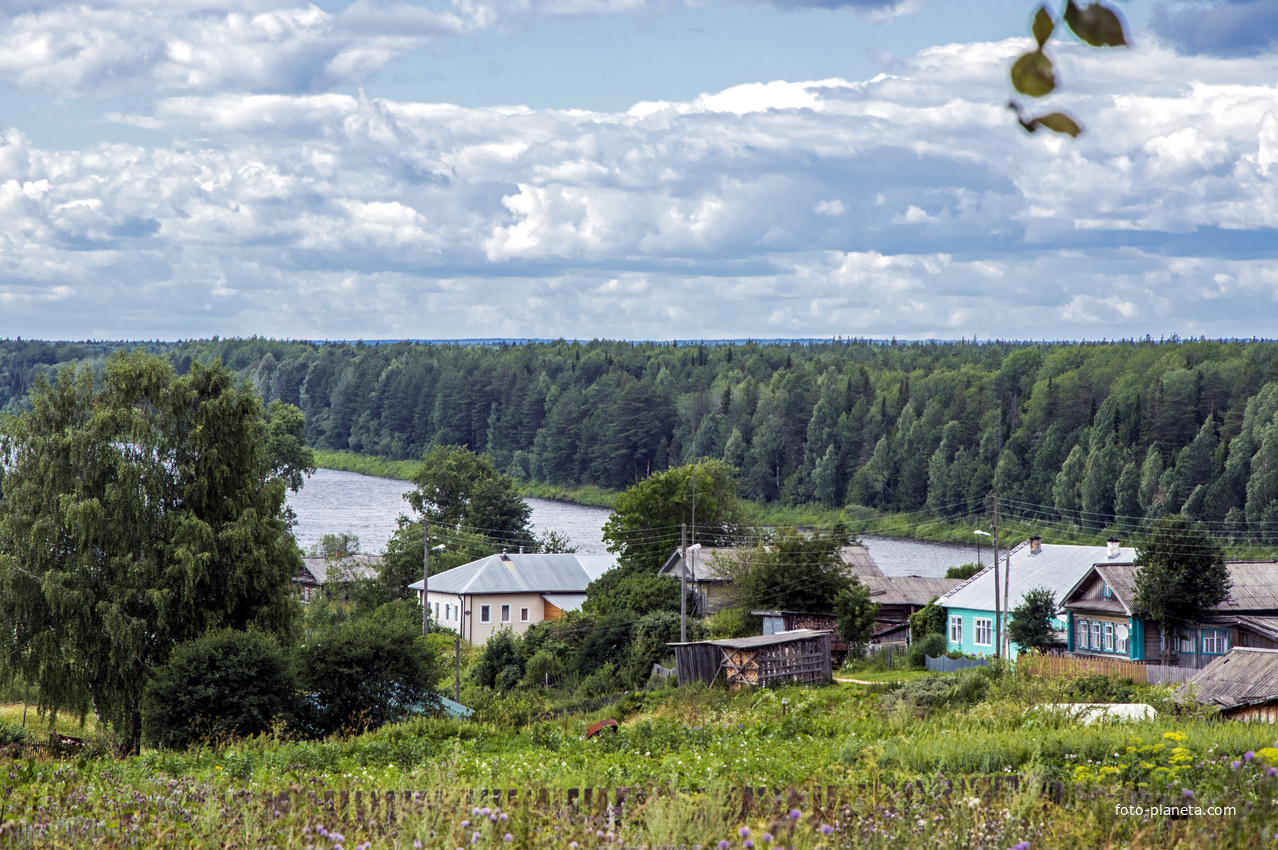 Вид на с.Сырьяны Белохолуницкого района Кировской области