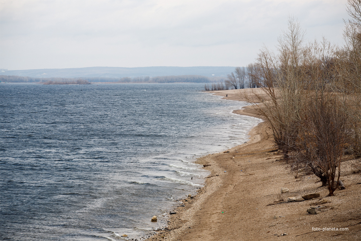 Пляж на реке Волга