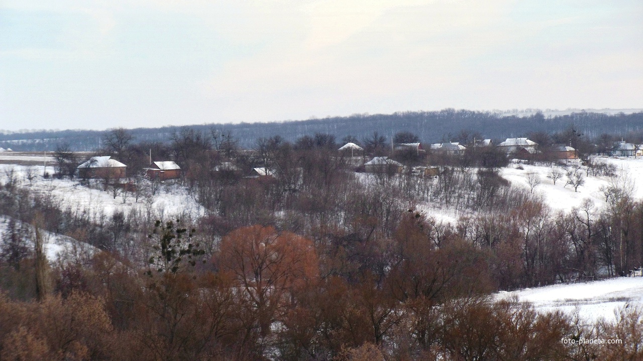 Вид на сільський куток Масликівка збоку Ярового.