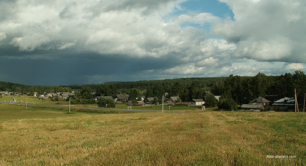Панорама деревни Ерёмино.