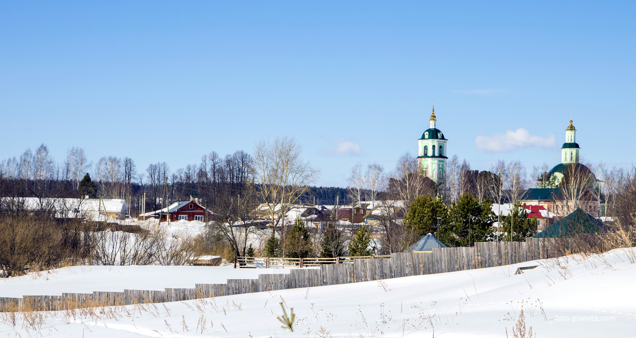Вид на с. Волково Слободского района Кировской области