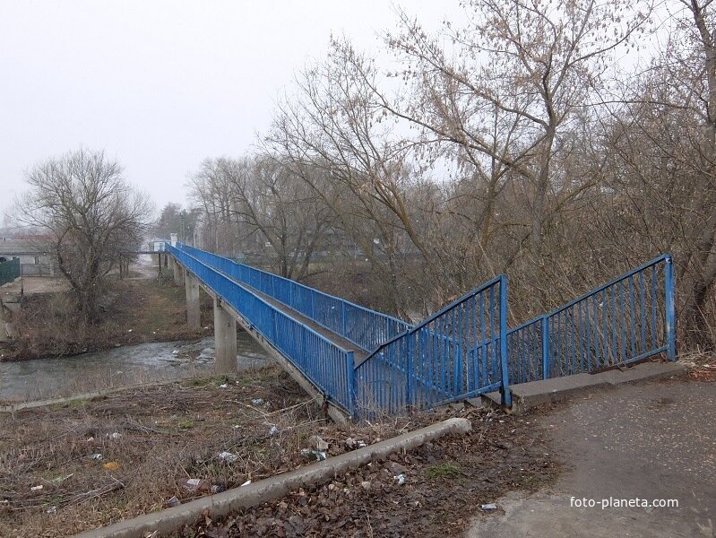 Пешеходный мост через реку Медведицу