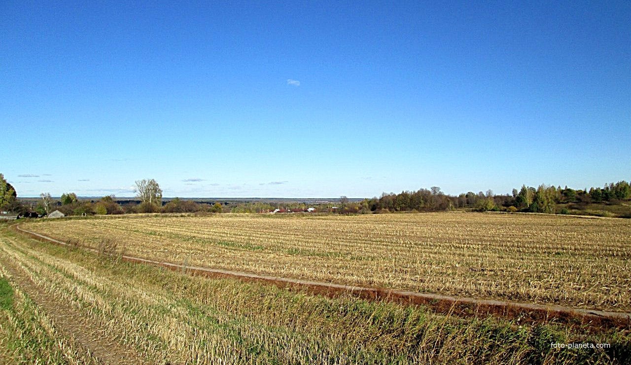 Вид на деревни: Поляна и Соловьёво.