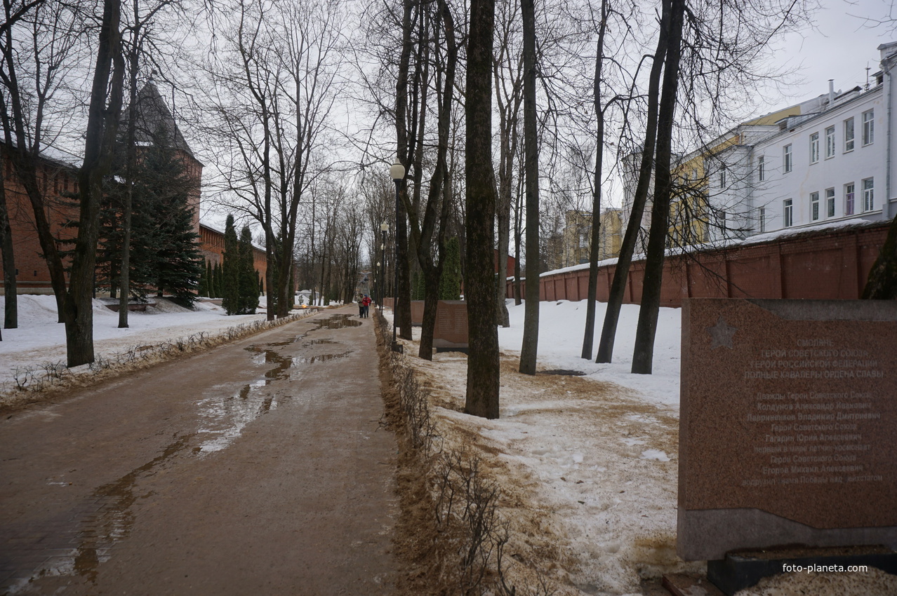 Аллея вдоль улицы Дзержинская.