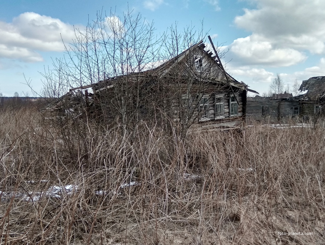 разрушенный дом в д. Пушкино
