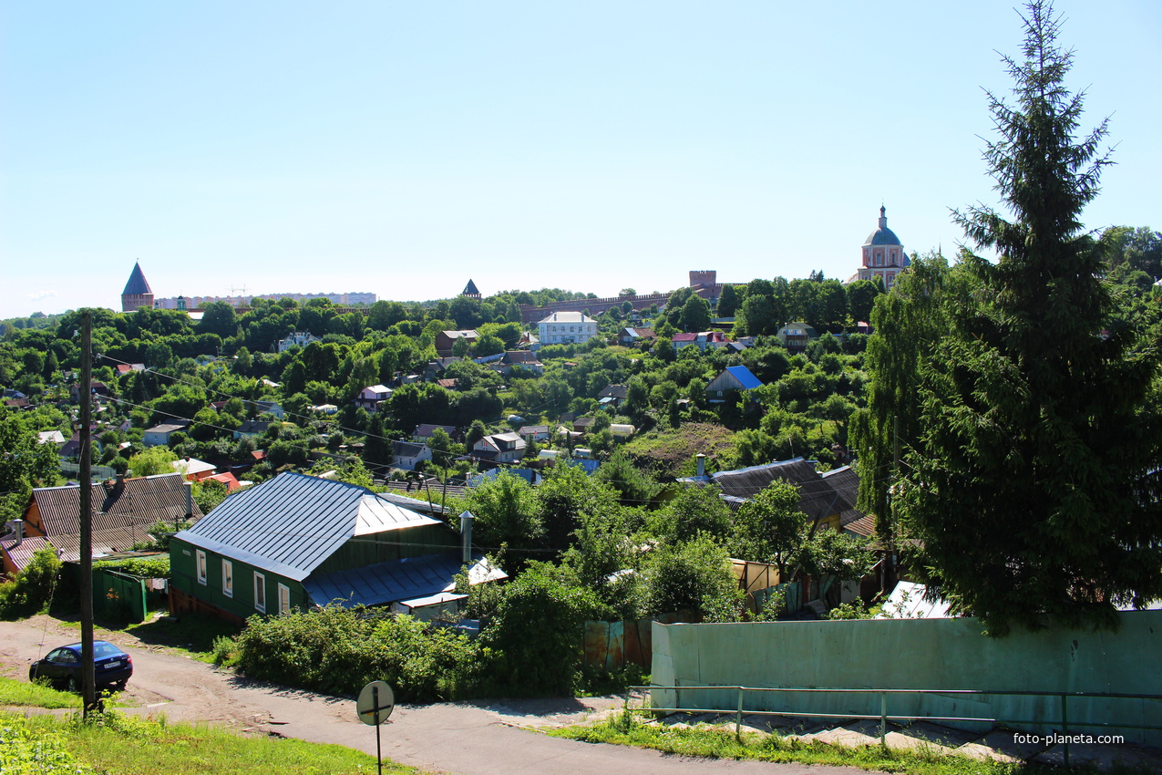 Панорама города внутри Смоленской крепости.