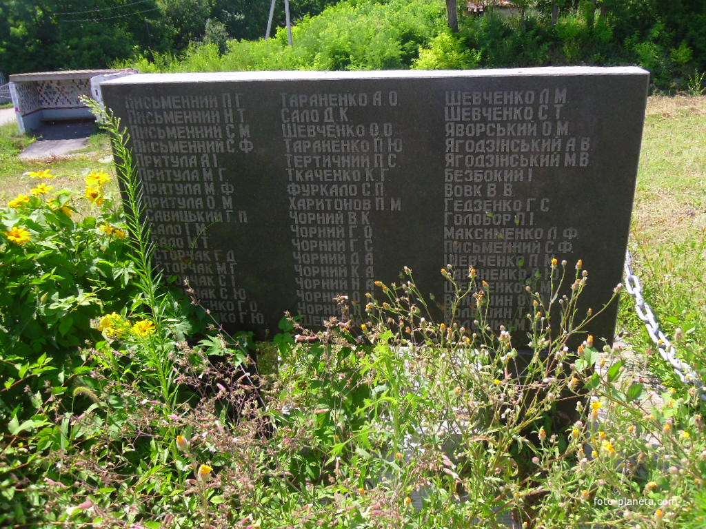Імена воїнів земляків,які загинули на фронтах війни.