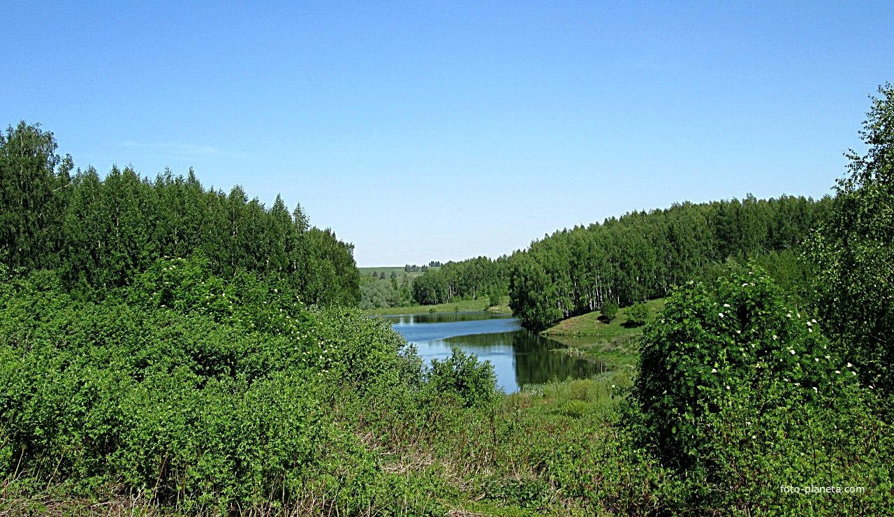 Вид на пруд,речке Ориновка.