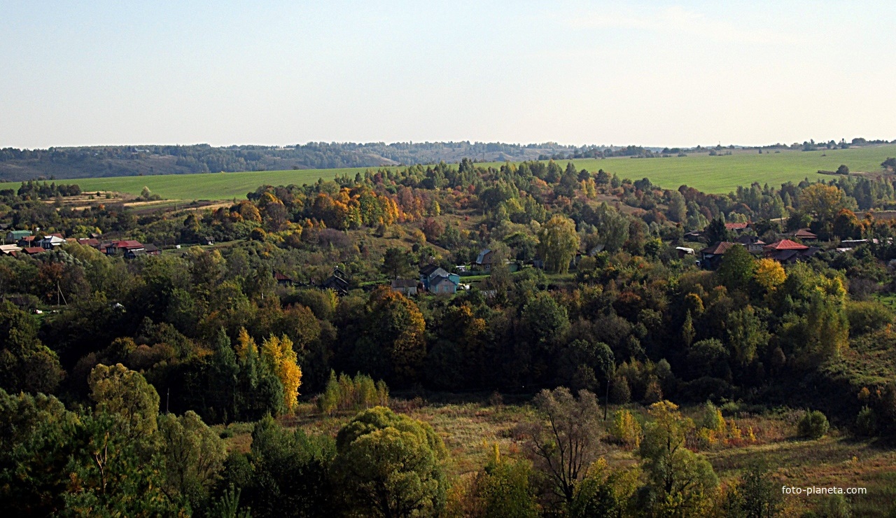 Вид с городины,на деревни:Соловьёво и Поляна
