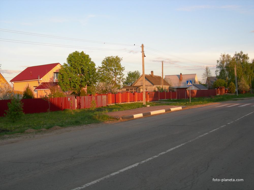 Автобусная остановка в деревне Перещапово