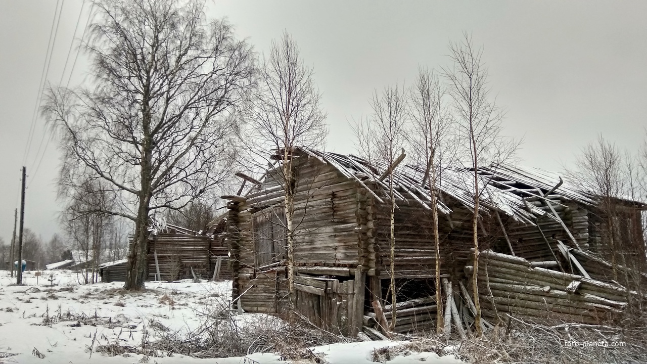 разрушенный дом в д. Снежурово