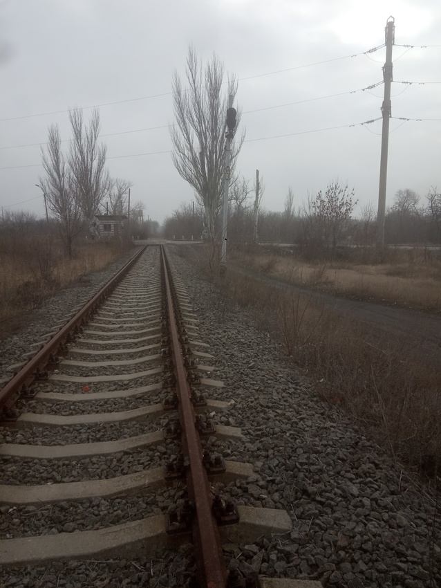 Здесь ходили поезда к шахтам № 7,  5-Бис  &quot;Трудовская&quot;,асфальтно-бетонному заводу.