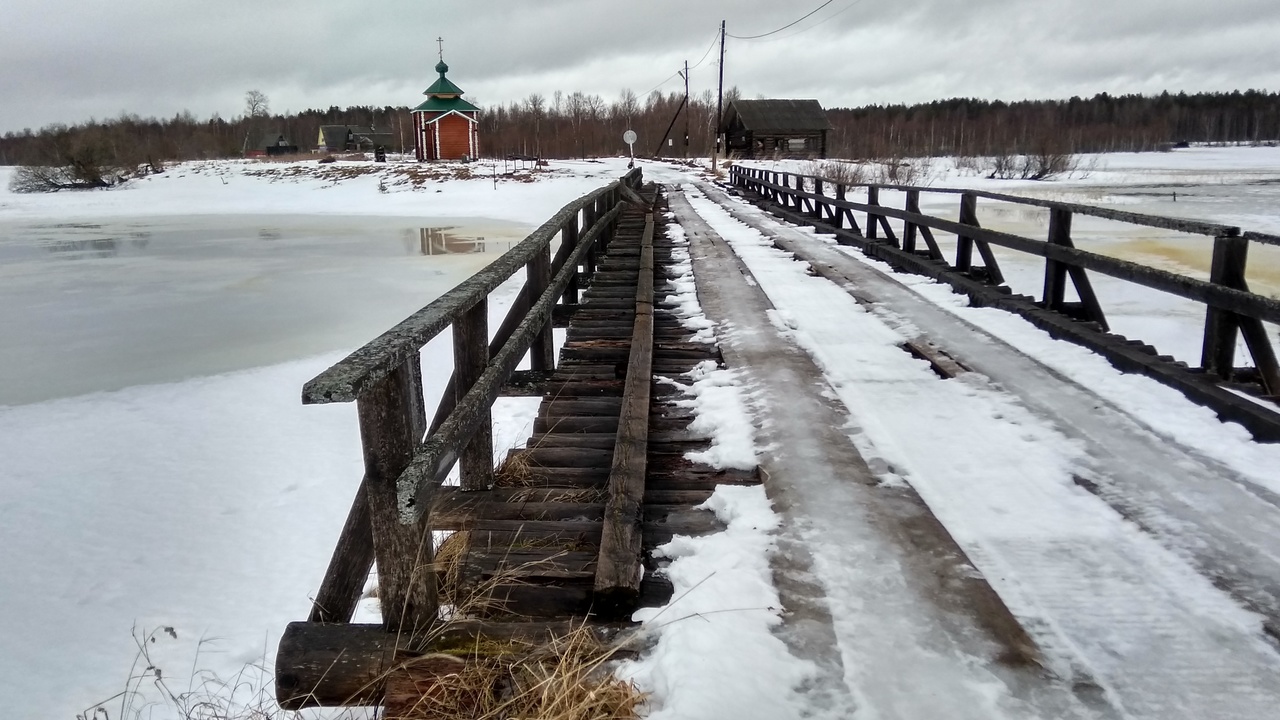 мост на озере Нименьгское