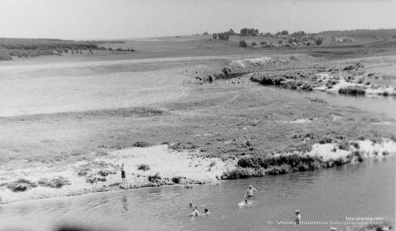 Вид на р. Рожайка со стороны д. Авдотьино, 1956 г.