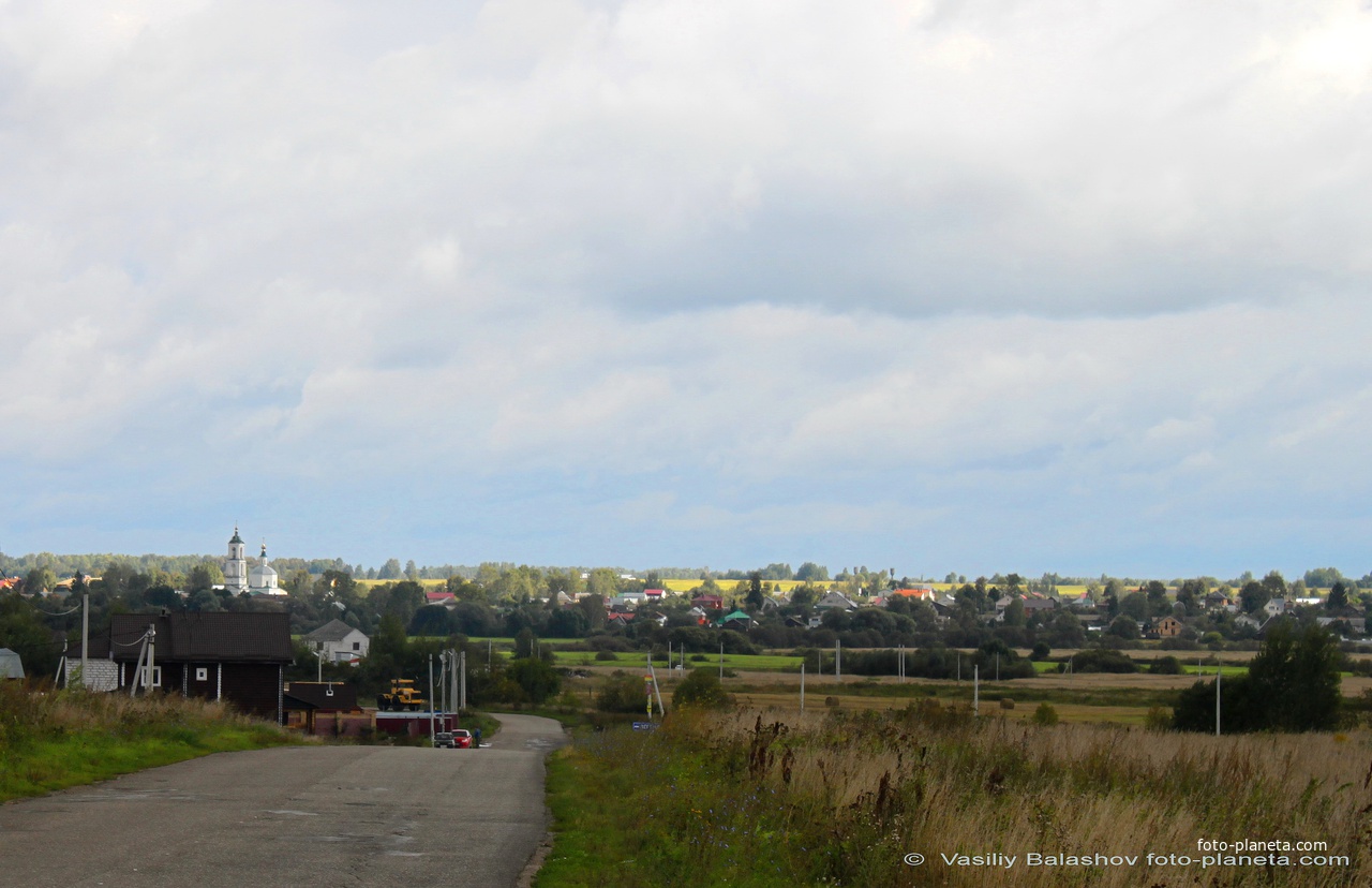 Панорама села Добрынское, вид со стороны  Ославского