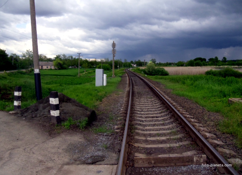 Одноколейная путь Христиновка-Цветково.