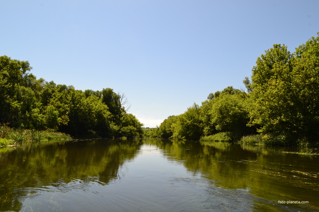 Река Зуша в районе города Новосиль.