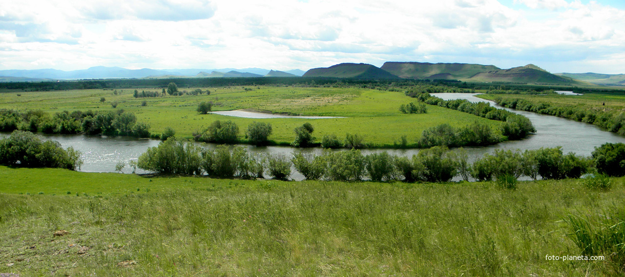 Вид на реку Белый Июс с гора Ашпа около Кобяково