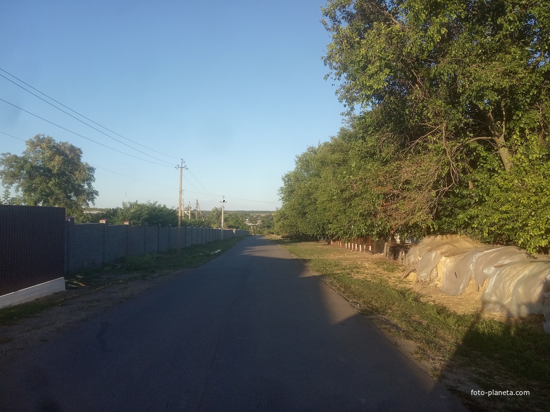 Въезд в село со стороны трассы Н-08 по грунтовке от Петровской оросительной системы.