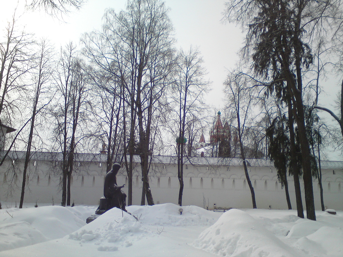 Преподобный Савва Сторожевский  у стен своей обители.
