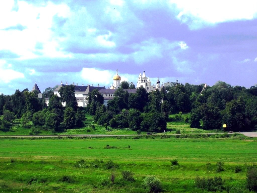 Вид на Саввинский монастырь от Москвы-реки.