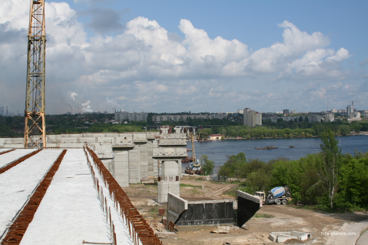 Строительство нового моста через р Днепр