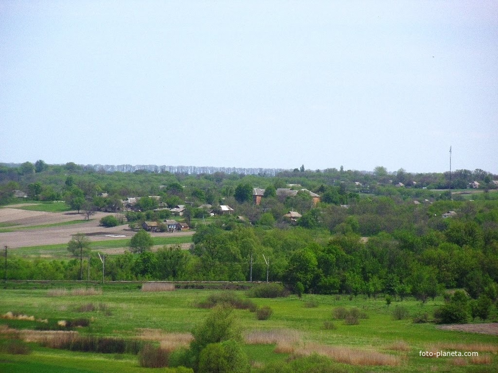 Сосновка,вид с горы со стороны села Стримовка.