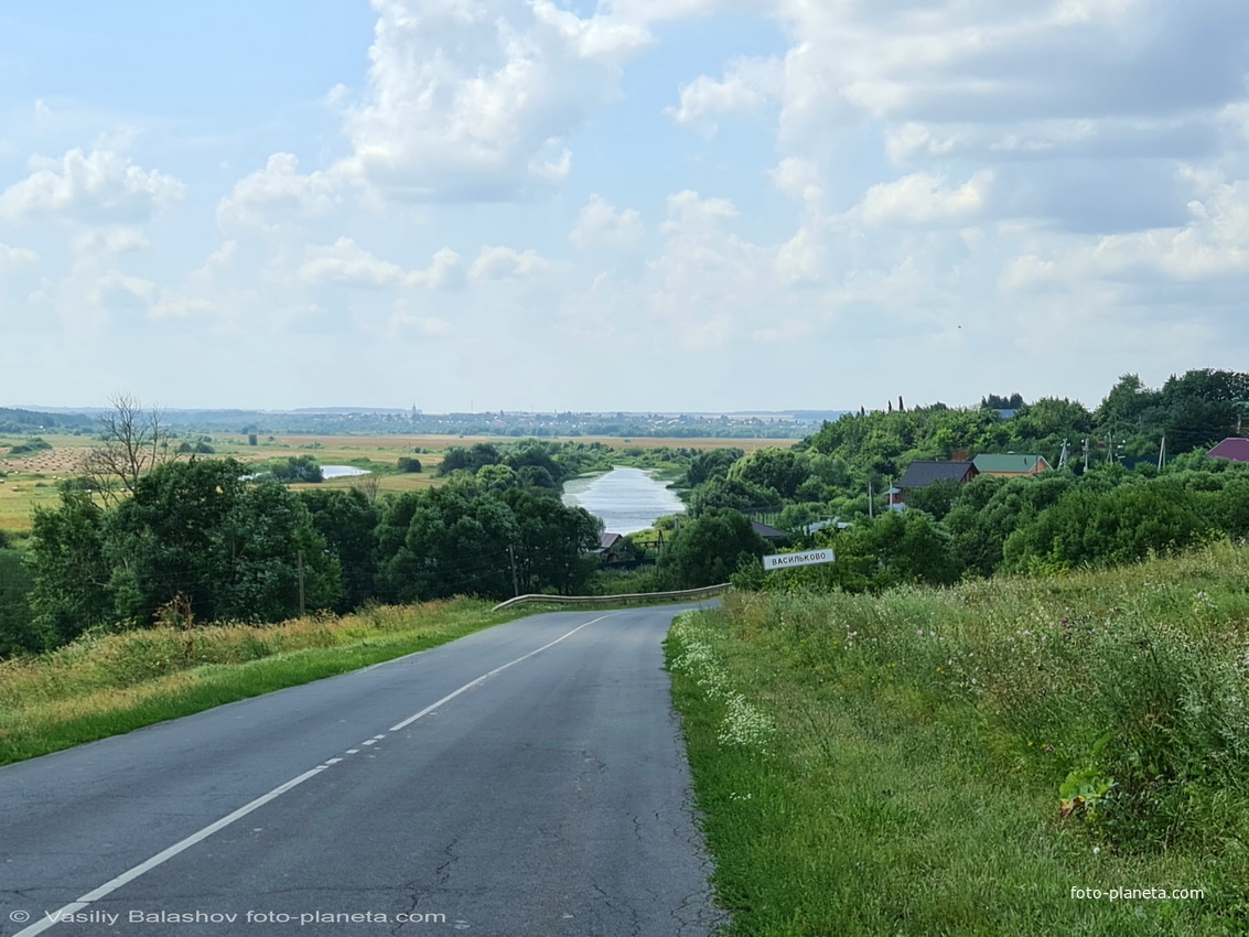 Панорама с. Василькова,  вид на р Нерль