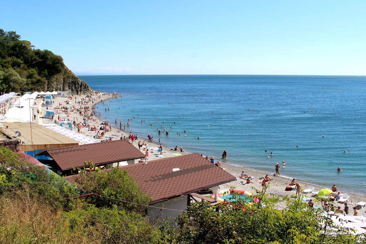 Панорама пляжа.