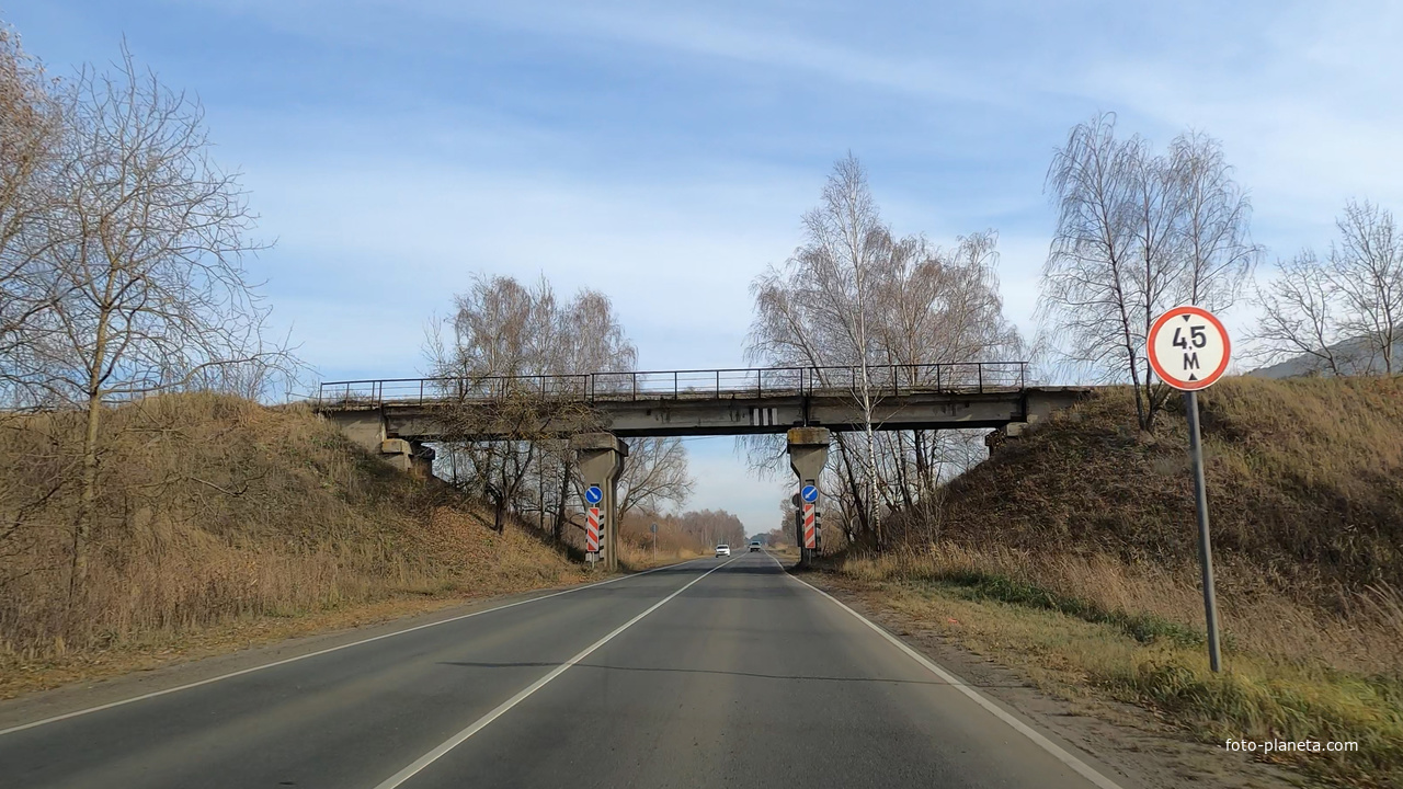 Мост железной дороги на фосфогиповый отвал