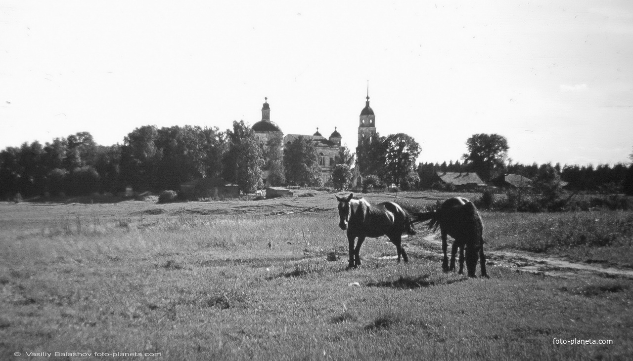 Рощино, Воскресенская церковь, 1976 г.