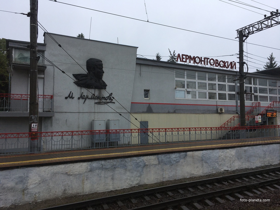 Ж/д вокзал и платформа &quot;Лермонтовский&quot; (разъезд) в микрорайоне Белая Ромашка