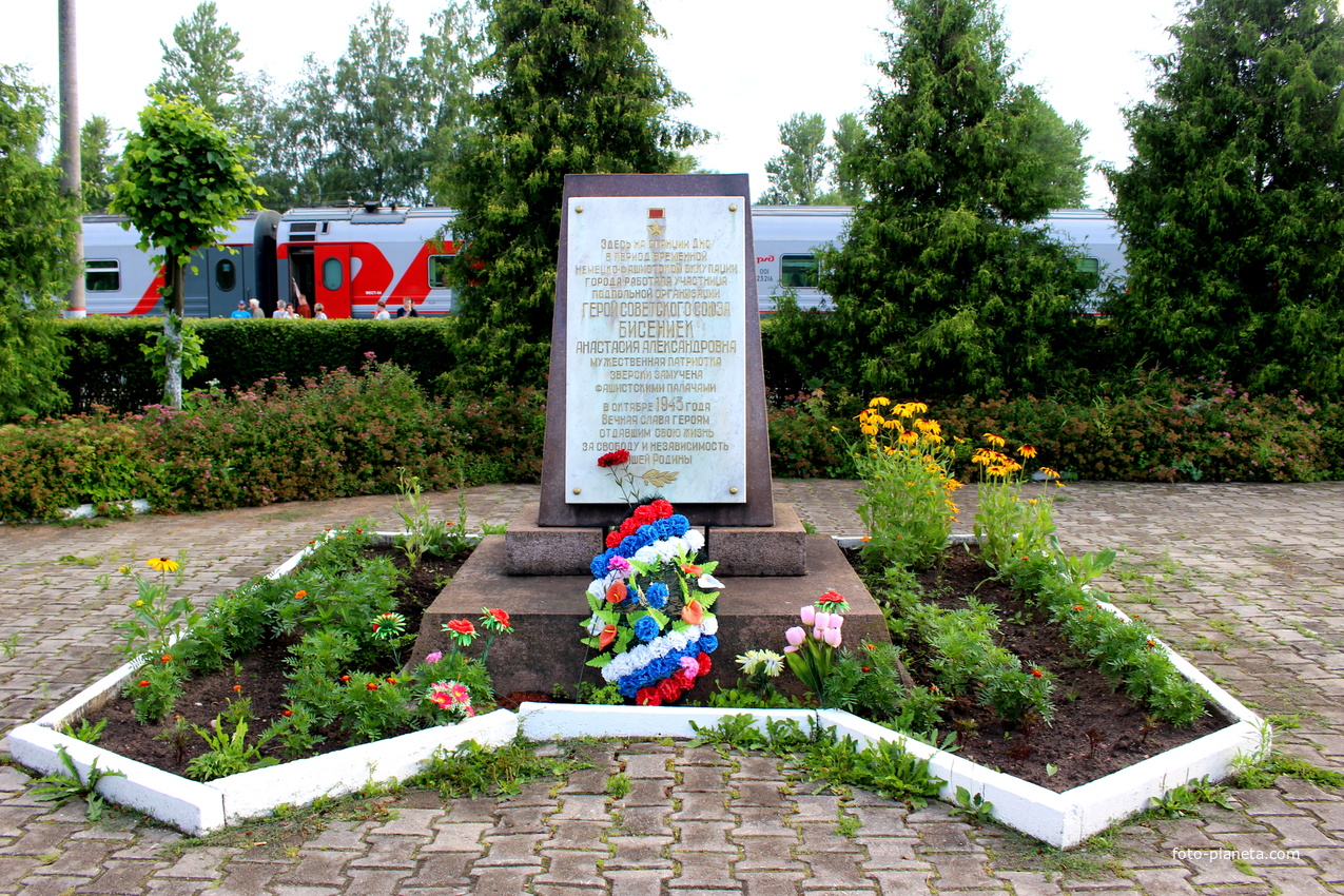 Памятник Герою Советского Союза Анастасии Бисениек.