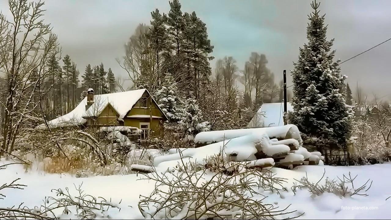 Зима в поселке Васильево