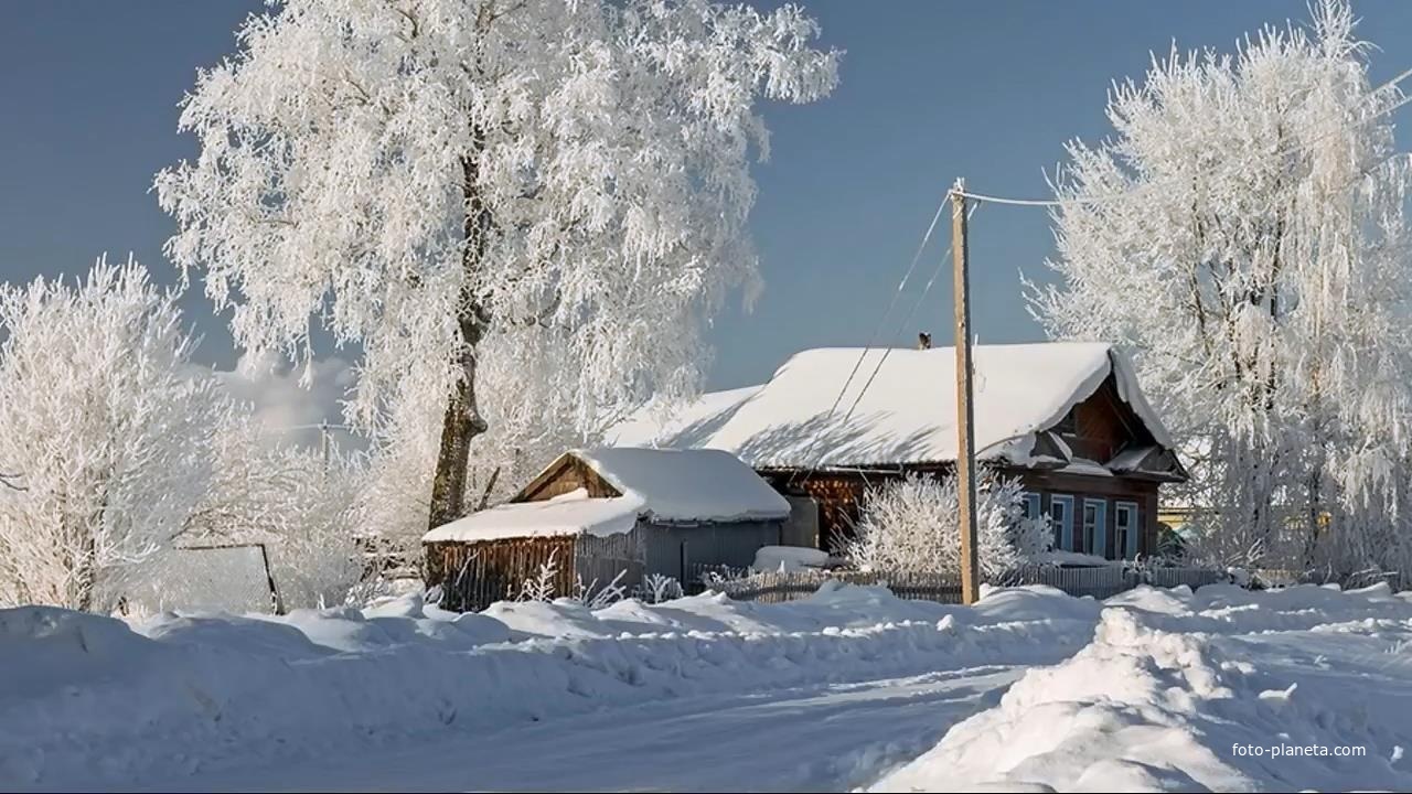 Зима в поселке Васильево