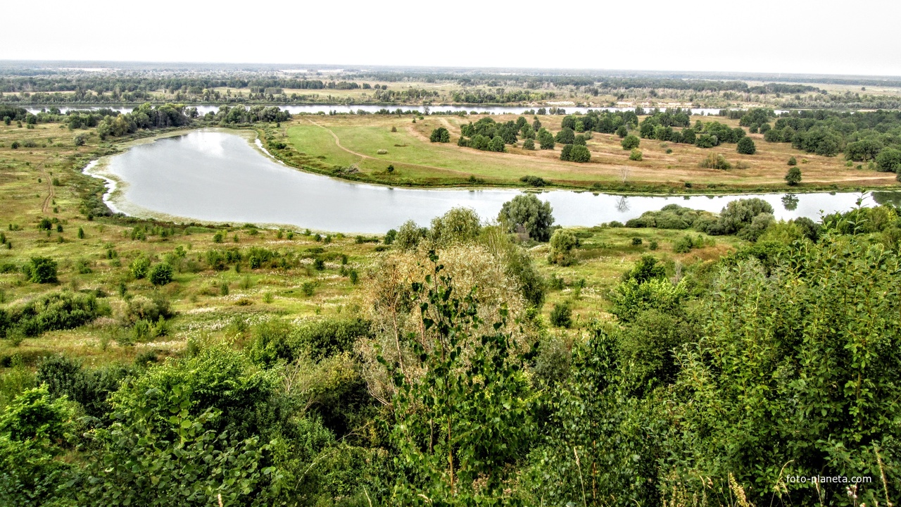Вид на затон и реку Ока