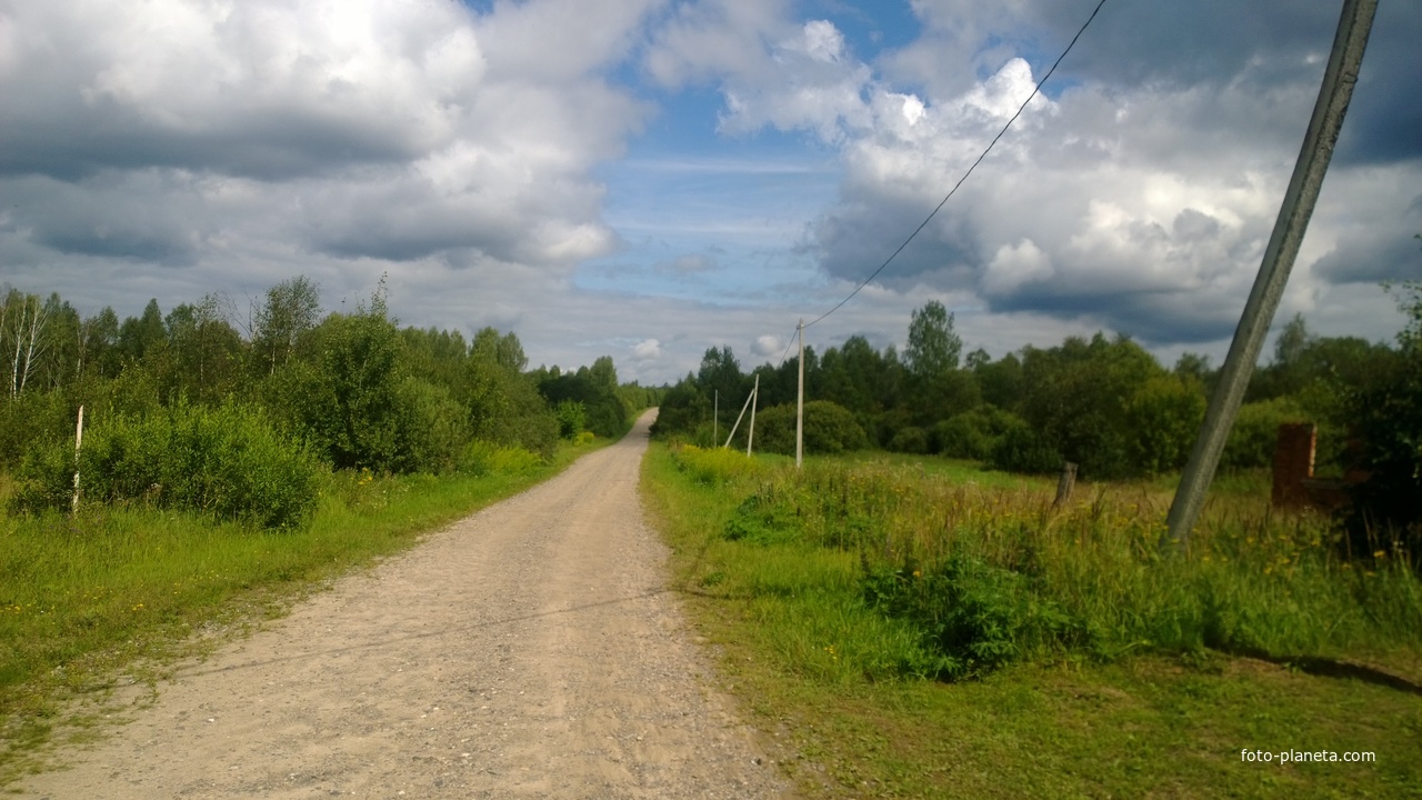 Дорога от Афонино к селу Троицкое.