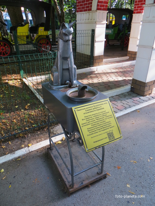 Памятник-копилка бездомному коту