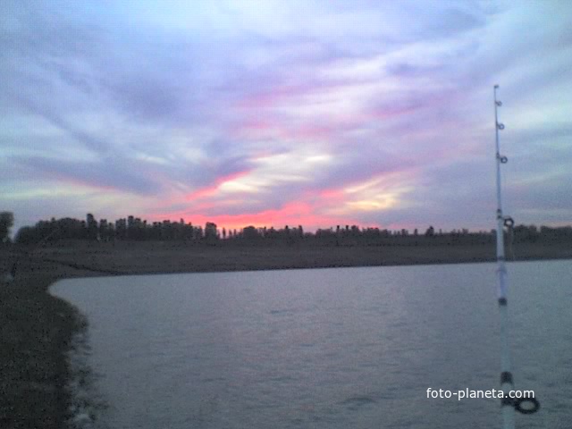 закат на бадамском водохранилеще
