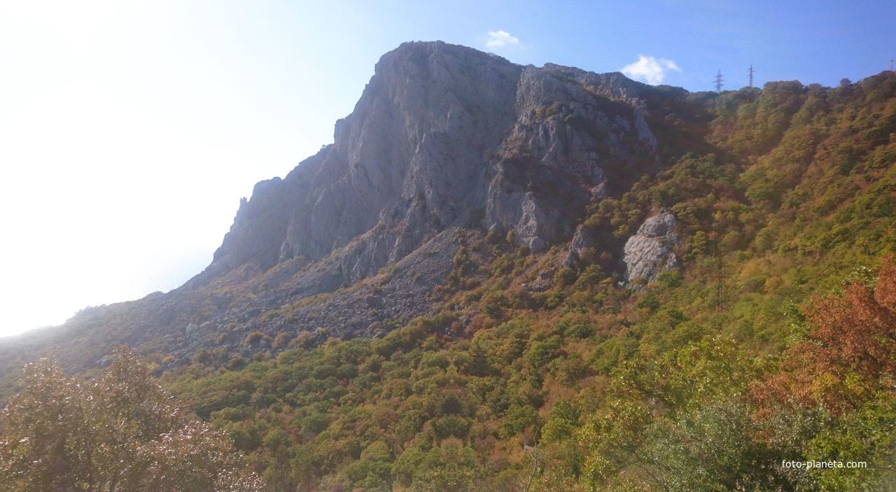 Гора Форос. Вид со смотровой площадки на Кызыл-Кая (Красной скале)