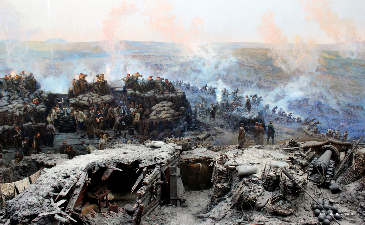 Полотно панорамы &quot;Оборона Севастополя 1854-1855 гг.&quot;.