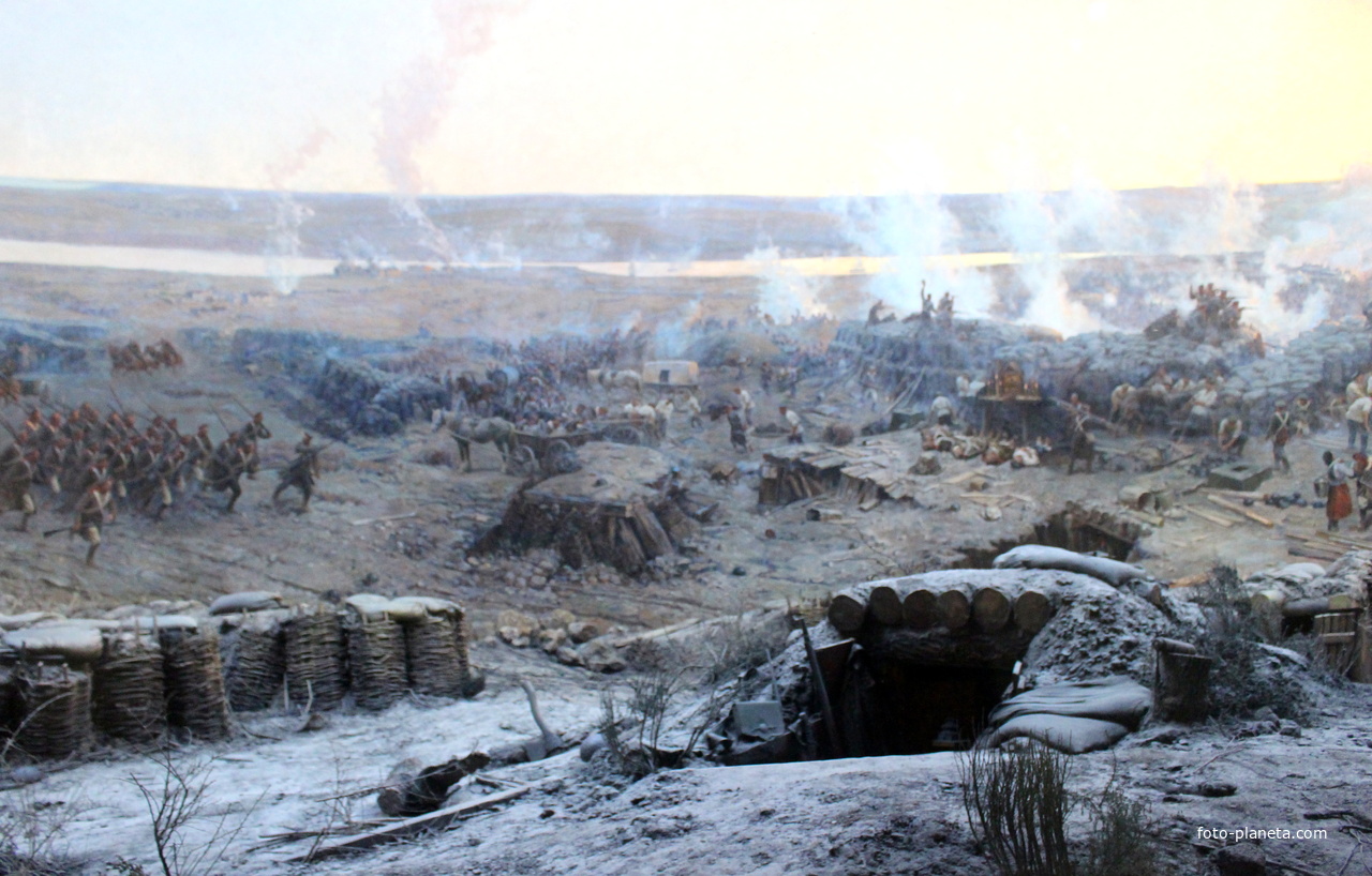 Полотно панорамы &quot;Оборона Севастополя 1854-1855 гг.&quot;.