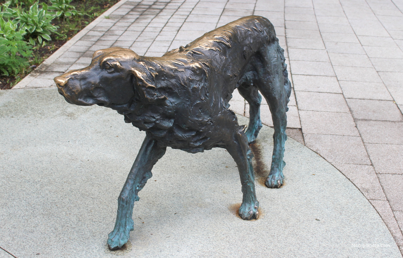 Фрагмент памятника писателю Гавриилу Троепольскому.