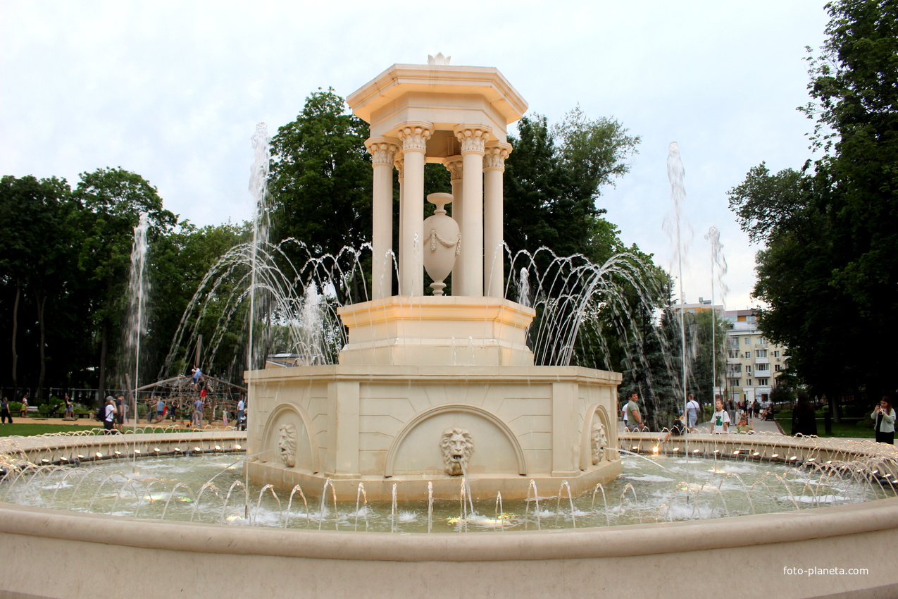 Фонтан в парке.