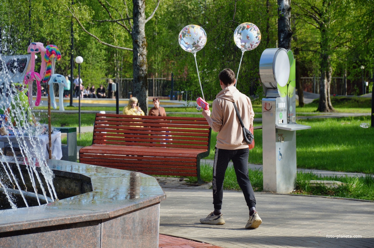 Талдом.Парк Победы.Фонтан.