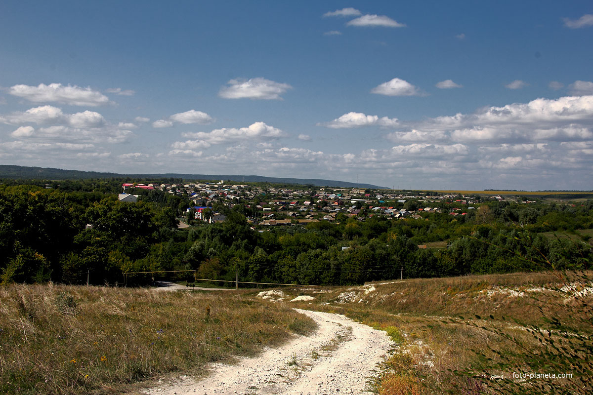 Вид на село с горы