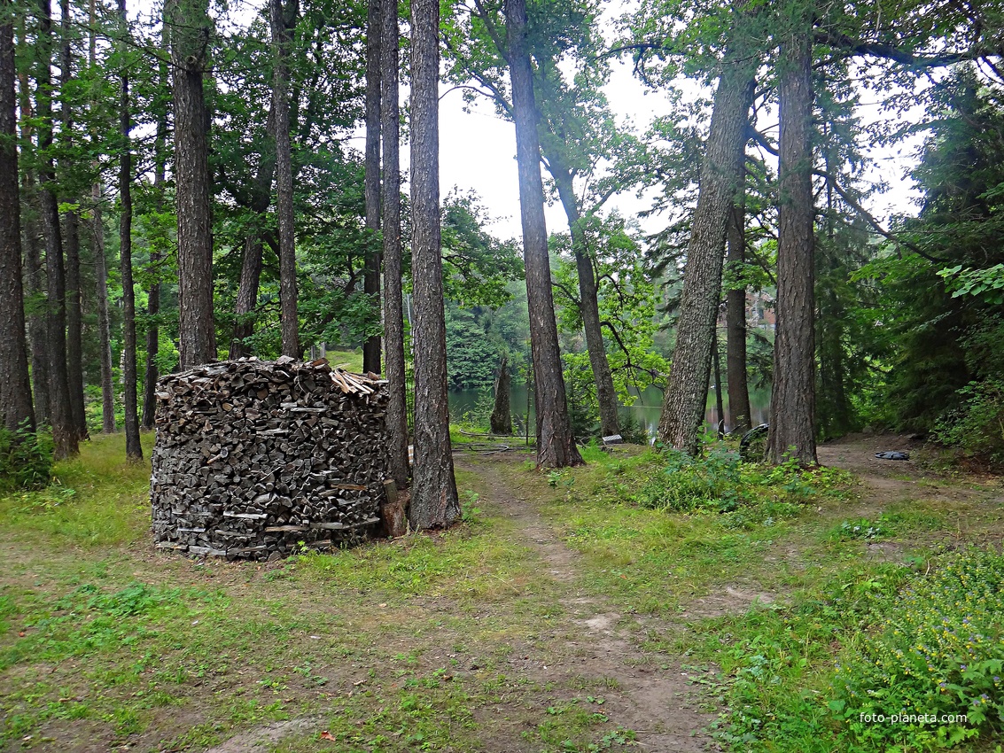 На берегу озера Мустоярви у храма в Коневском скиту