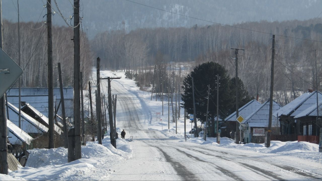 Улица Ленина, дорога в п. Майский, февраль 2024 г.