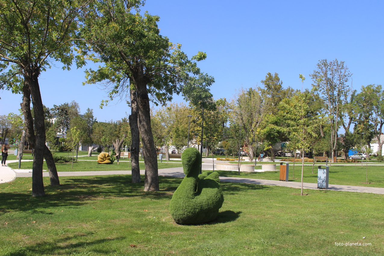В парке имени А.С. Пушкина.